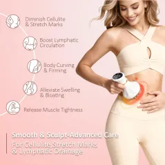 Lymphatic Drainage Massager: Anti-Cellulite Tool with Heat & Vibration