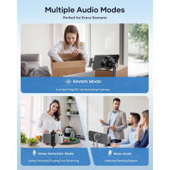 Microphone sans fil 2 Pack pour iPhone, Android et iPad