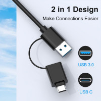 Lecteur Cartes USB C 7-en-1 pour SD, CF, Micro SD, Windows