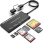 7-in-1 USB C Card Reader Hub for SD, CF, Micro SD, XD, MS Cards - USB 3.0 Compatible with Windows, Mac, Linux, Android 7-in-1 USB C Card Reader Hub for SD, CF, Micro SD, XD, MS Cards - USB 3.0 Compatible with Windows, Mac, Linux, Android