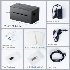 Imprimante Etiquettes PEDOOLO 4x6 Bluetooth Compatible Tous Appareils