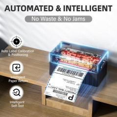 PEDOOLO 4x6 Bluetooth Thermal Label Printer for Shipping & Packages