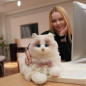 Chongker 24.8 Interactive Robot Cat Plush Toy with Touch Control – Electronic Kitten Robotic Pet