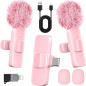 Pink Wireless Lavalier Microphone for iPhone & Android – Clip-On Mic, Noise Cancel, 65ft Range, 8H Battery Pink Wireless Lavalier Microphone for iPhone & Android – Clip-On Mic, Noise Cancel, 65ft Range, 8H Battery