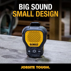 Enceinte Bluetooth DEWALT portable résistante à l'eau jaune