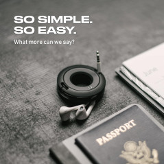 Side Winder Mini Cord Organizer for Earbuds & Charging Cables - Black