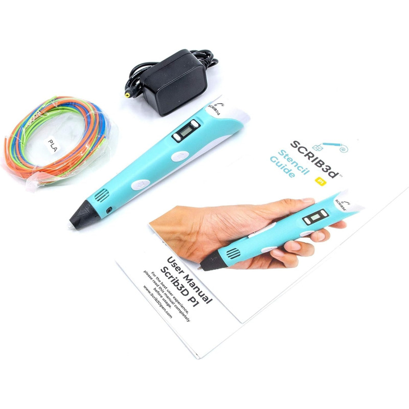 SCRIB3D P1 3D Printing Pen Kit with Display, Filament & Project Guide