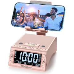 TechGlow Pink Foldable Cellphone Stand & Bluetooth Speaker Gift for All