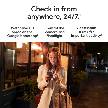 Google Nest Cam with Floodlight - Outdoor Security Camera, White, 1 Pack