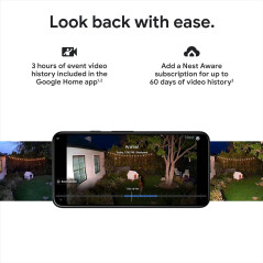 Caméra Google Nest avec projecteur - Sécurité extérieure, blanc