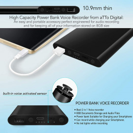 PoweRec : Enregistreur Vocal Pro & Chargeur Portable