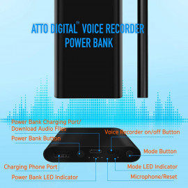 PoweRec : Enregistreur Vocal Pro & Chargeur Portable