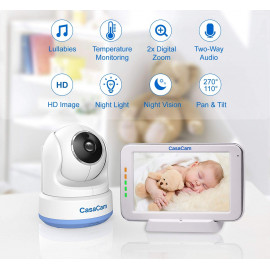 Moniteur Bébé CasaCam : Écran Tactile & Vision HD