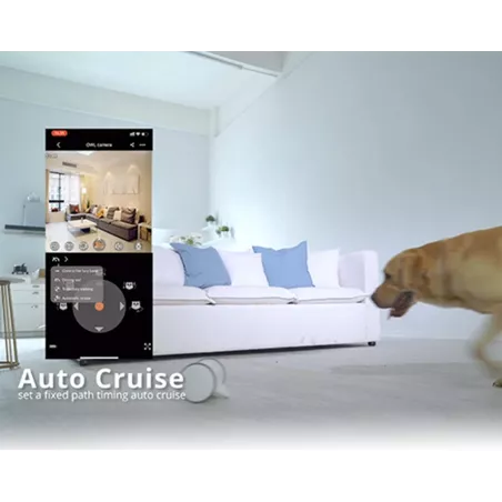 SKYMEE Owl Robot: Caméra Interactive pour Animaux avec Distributeur de Friandises - Surveillez et Amusez Votre Compagnon!
