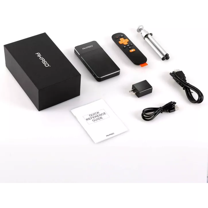 AKASO Mini Projecteur: Votre Cinéma Portable HD 1080P – Batterie Longue Durée & Connectivité WiFi/HDMI