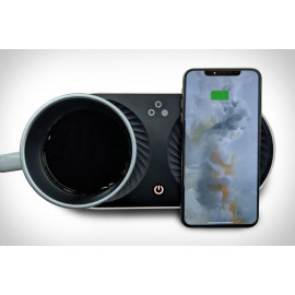 Nomodo Trio Wireless Qi-Certified Fast Charger with Mug Warmer/Drink Cooler