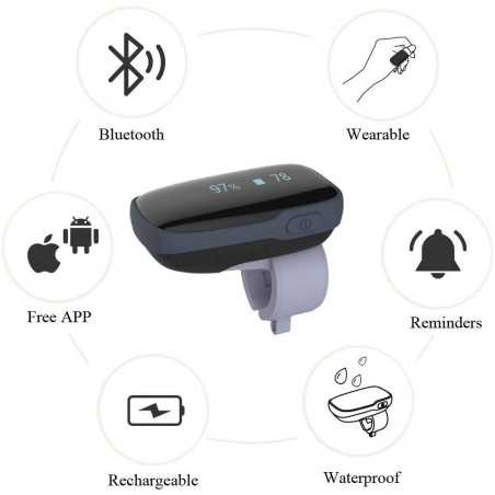 Oxylink: Oxymètre de Pouls Portable avec Alerte Audio & Suivi Continu - Votre Santé à Portée de Main!