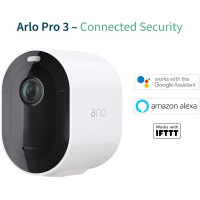 Arlo Pro 3 : Caméra de Surveillance Intelligente - Sécurité HD, Sans Fil & Résistante aux Intempéries