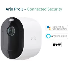 Arlo Pro 3 : Caméra de Surveillance Intelligente - Sécurité HD, Sans Fil & Résistante aux Intempéries