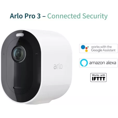 Arlo Pro 3 : Caméra de Surveillance Intelligente - Sécurité HD, Sans Fil & Résistante aux Intempéries