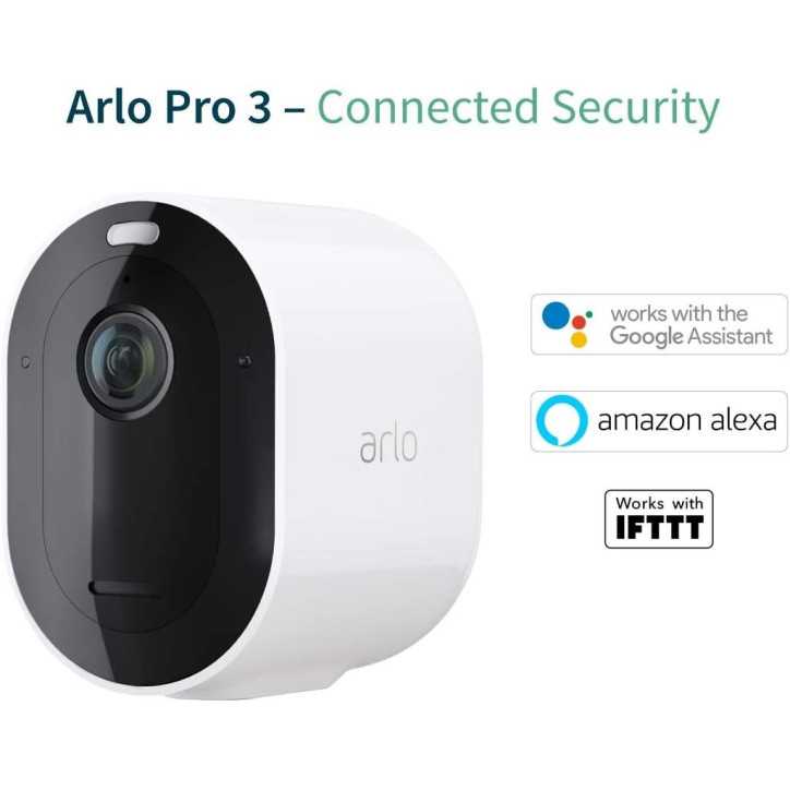 Arlo Pro 3 : Caméra de Surveillance Intelligente - Sécurité HD, Sans Fil & Résistante aux Intempéries Arlo Pro 3 : Caméra de Surveillance Intelligente - Sécurité HD, Sans Fil & Résistante aux Intempéries