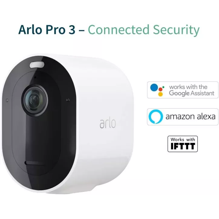Arlo Pro 3 : Caméra de Surveillance Intelligente - Sécurité HD, Sans Fil & Résistante aux Intempéries