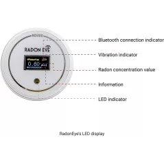 Ecosense RD200: Détecteur de Radon Intelligent - Surveillance en Temps Réel, Alerte Smartphone