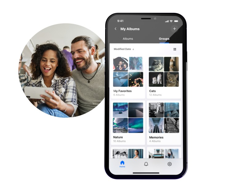 share your photos with friends in a secure way