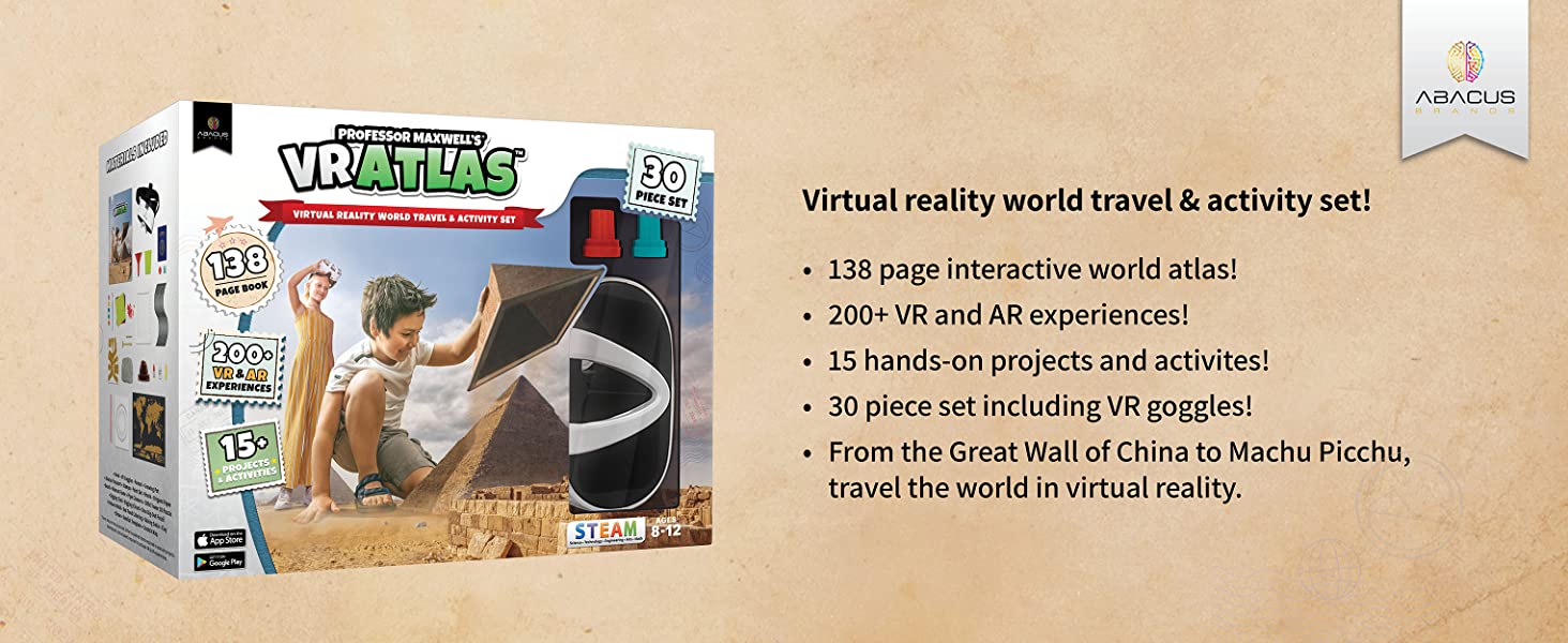 Virtual reality world travel and activity set!