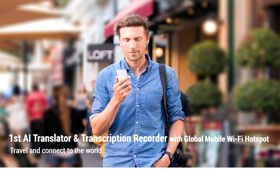 langogo genesis pocket voice translator, smart portable translation machine for travel