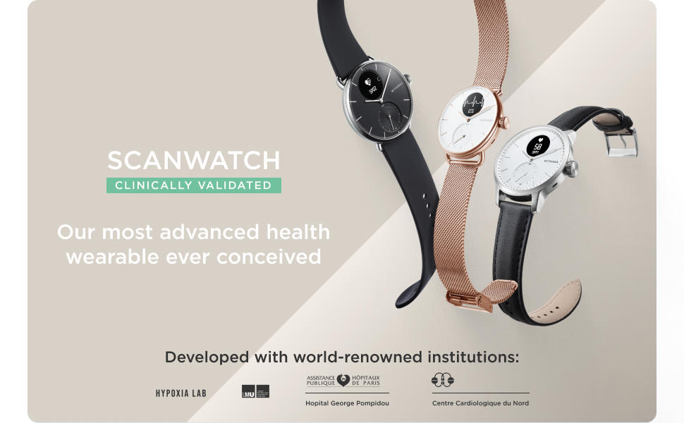 Withings ScanWatch - Montre intelligente hybride…