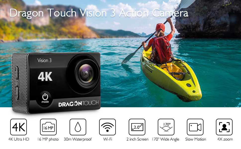 DRAGON TOUCH 4K ACTION CAMERA