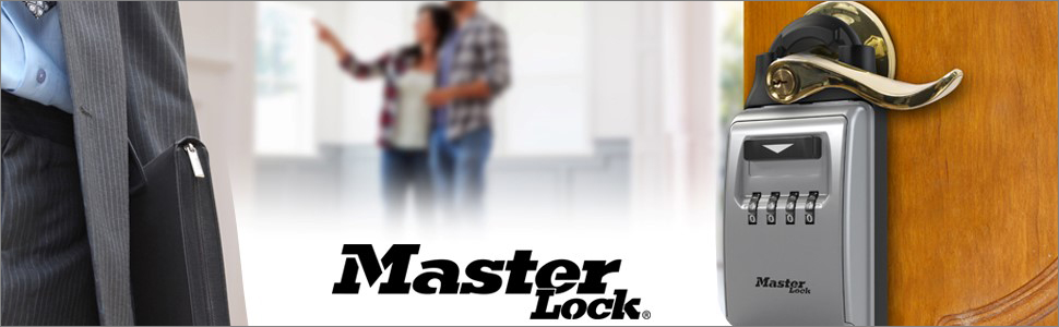Master Lock Universal Lock Box, Adjustable Shackle Key Safe, Set Your Own Combination Lock Box