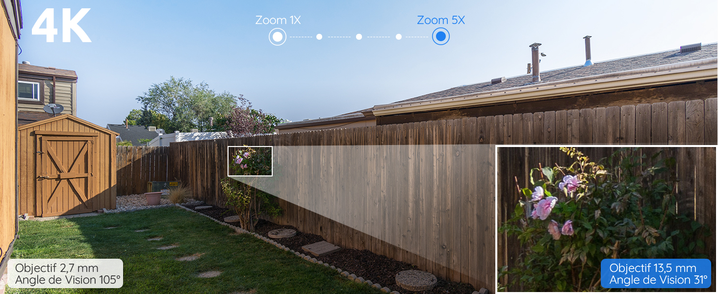 Reolink 4K Caméra de Surveillance Extérieure PoE avec Zoom Optique 5X