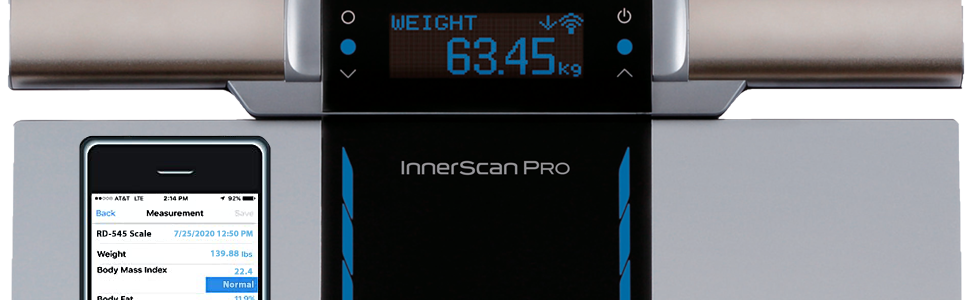 RD 545 bluetooth phone app body composition measurements segmental