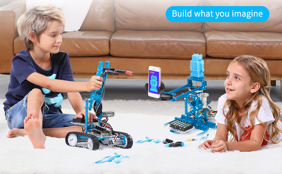 stem robot kit toys coding for kids building build a robot car arm
