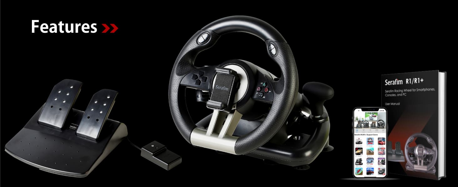 Serafim racing wheel gaming wheel steering wheel xbox one ps4 ps3 switch iphone ios android forza