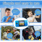 Retro Handheld Game Console for Kids - 220 Classic Games on 3 LCD - Portable & Rechargeable (Blue)