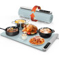 FEPPO Food Warming Mat with Graphene Heating, 6 Temp Levels & 6-Hour Timer, Roll-Up Electric Warming Tray